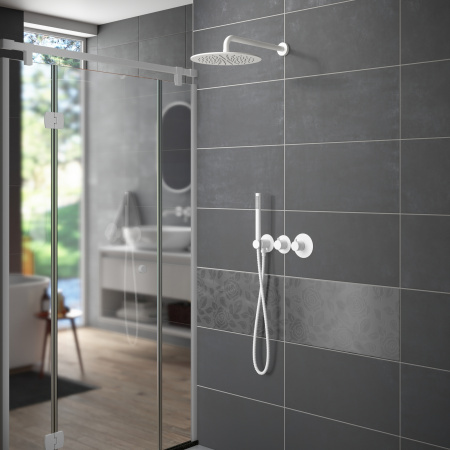 Встраиваемая душевая система с термостатом Timo Saona SX-2359/16SM белый матовый